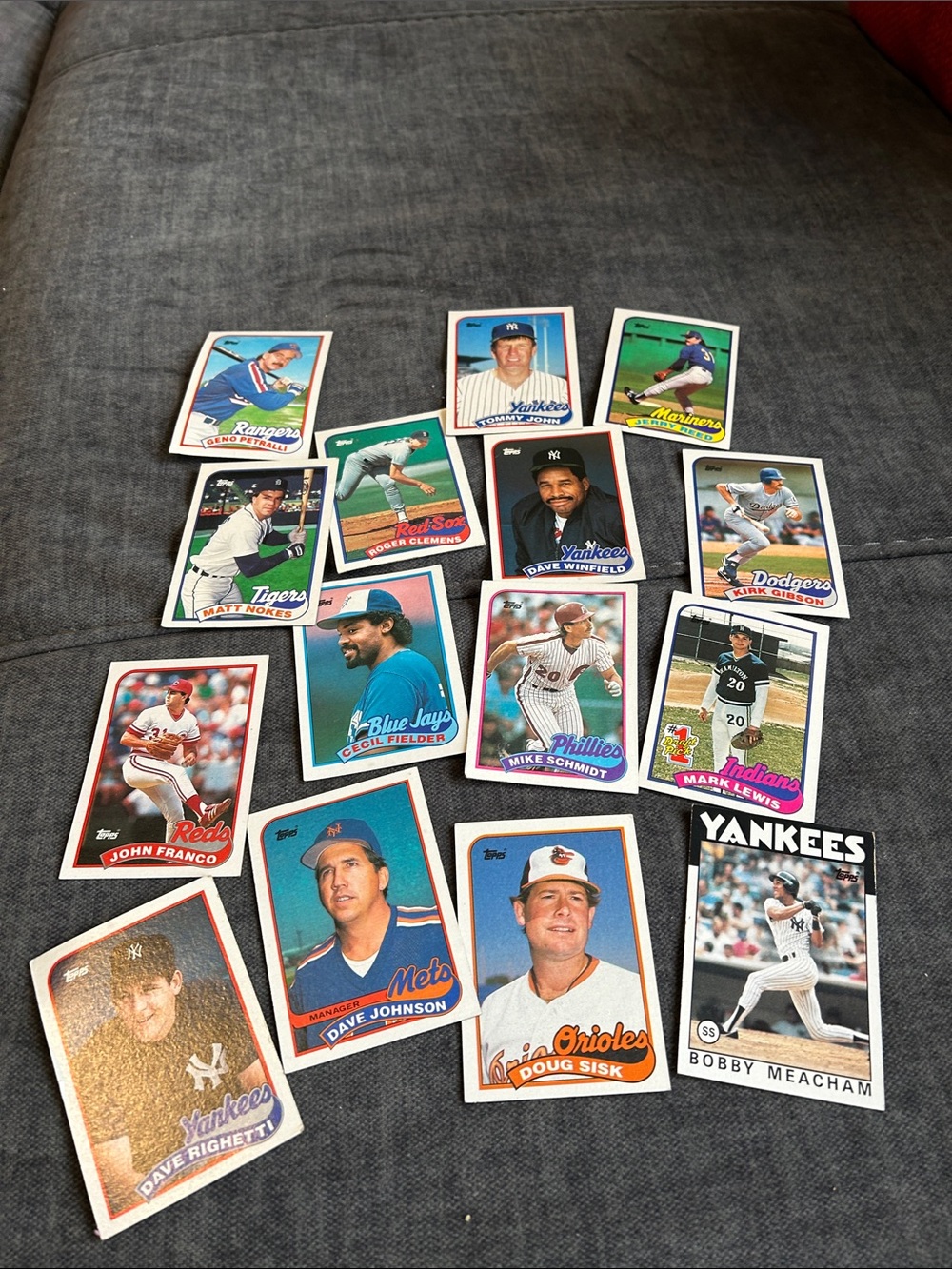 Vintage Baseball Card Lot of 15 - Mixed Team Players